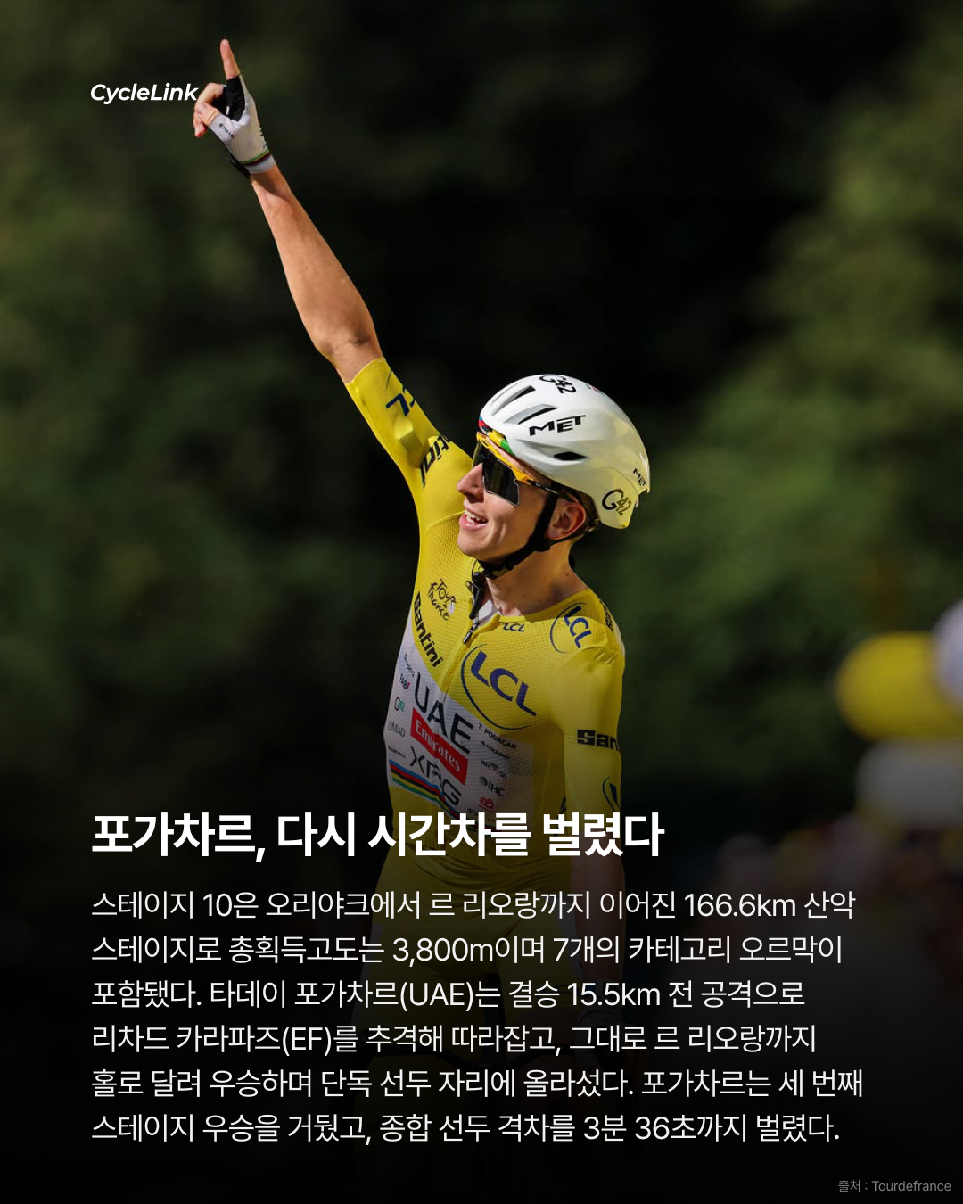 세 번의 스테이지 우승, 무적의 타데이 포가차르 · 사진 2