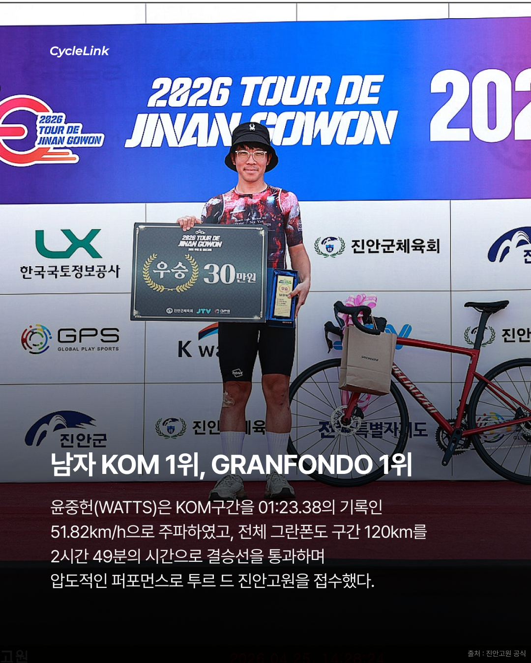 와츠 윤중헌, KOM구간 51.82km/h로 돌파 · 사진 4