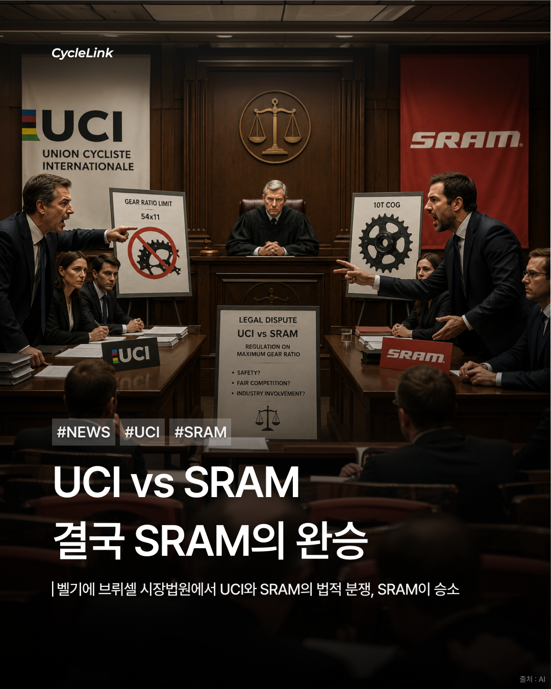벨기에 브뤼셀 시장법원에서 UCI와 SRAM의 법적 분쟁, SRAM이 승소 · 사진 1