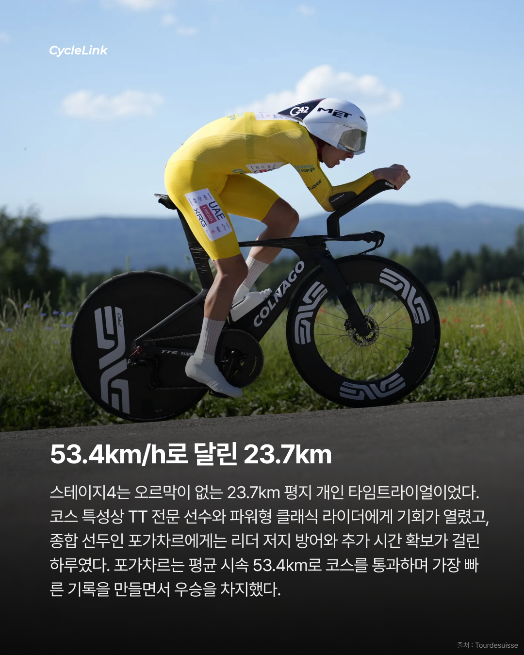 2026 투르 드 스위스 스테이지4 | 포가차르, 0.04초 차 우승 반더폴과 초접전 승부 · 사진 3