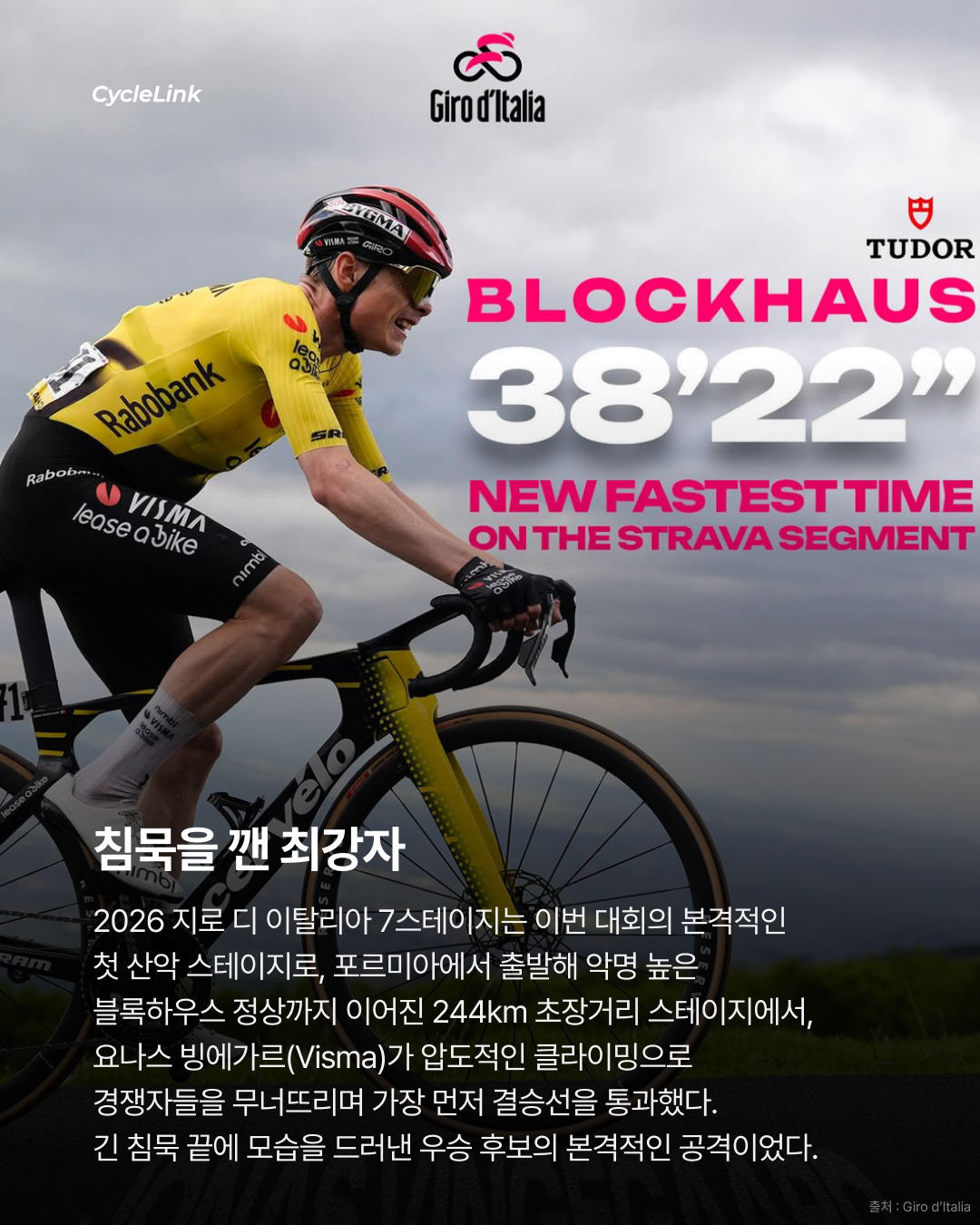 2026 지로 디 이탈리아 스테이지7 | 빙에고르, 블록하우스를 정복하다 · 사진 2