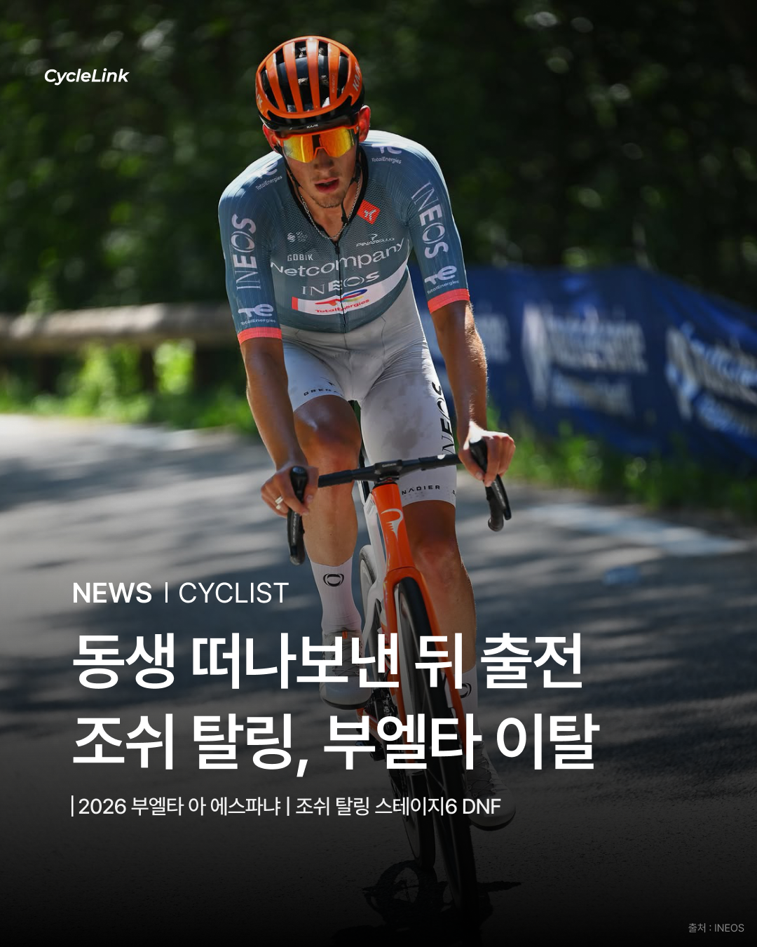 동생 떠나보낸 뒤 출전 조쉬 탈링, 부엘타 이탈 · 사진 1