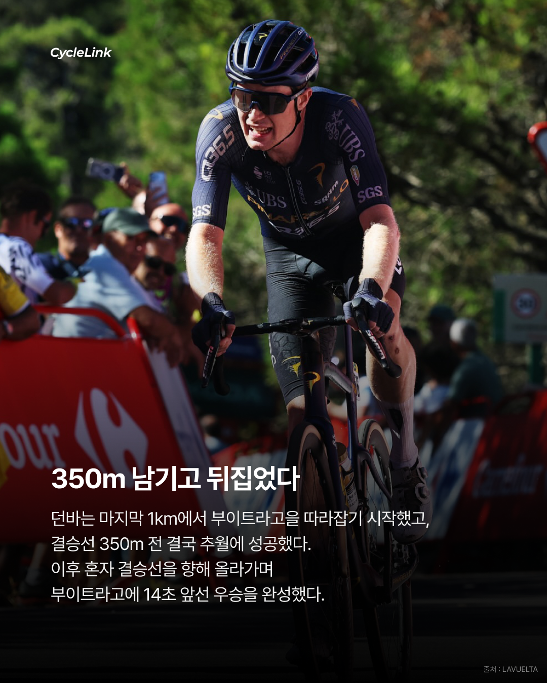 350m 남기고 역전 던바, 부엘타 통산 3승 · 사진 7