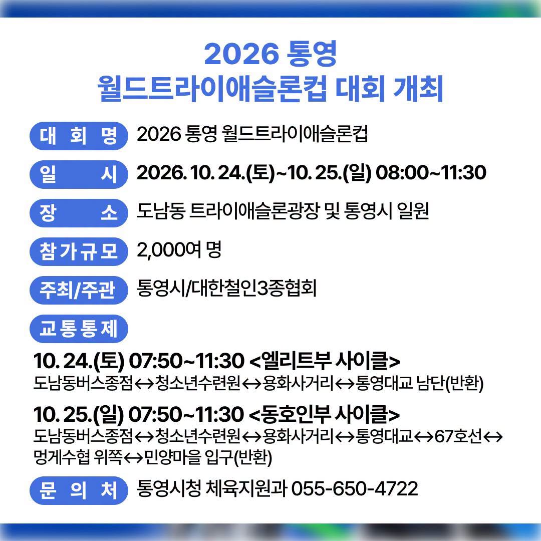 2026 통영 월드 트라이애슬론 컵 · 사진 2