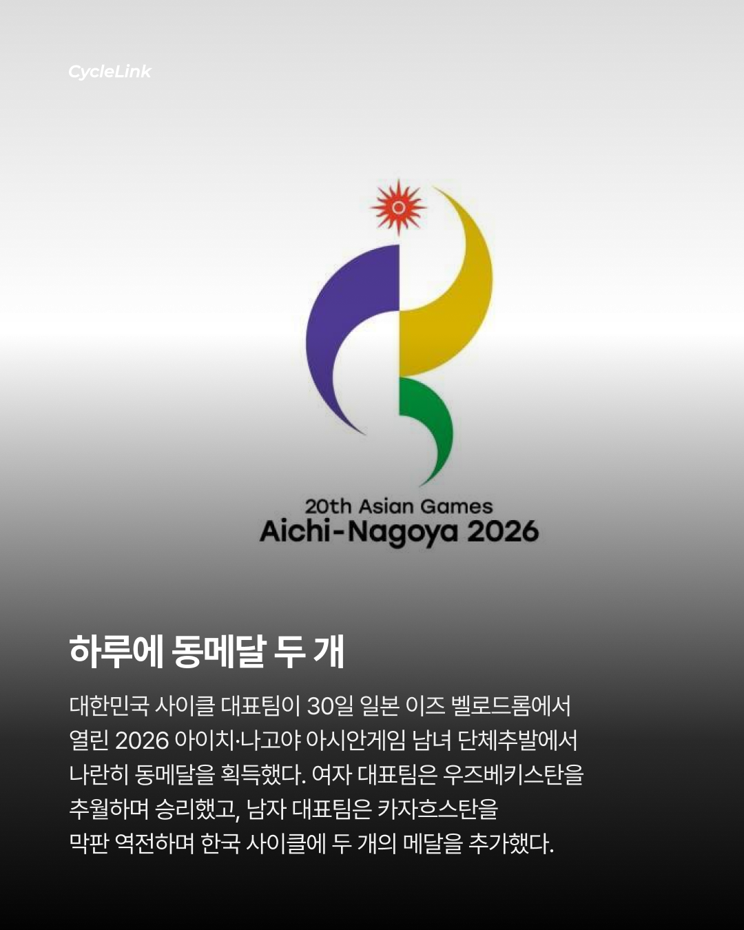 아시안게임 트랙 단체추발 남녀 나란히 동메달 · 사진 2
